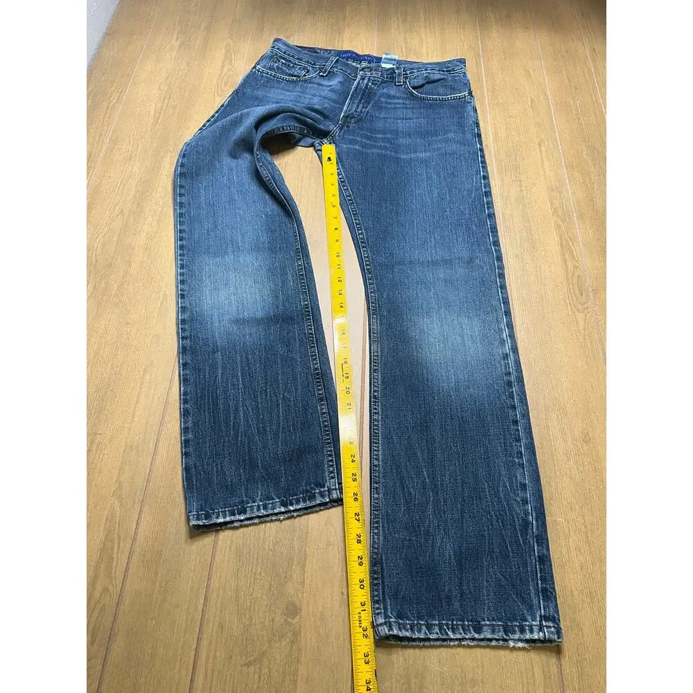 Vintage Levis 514 Slim‎ Straight 33x32 Blue Jeans Denim Fade Y2K boho Western
